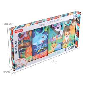 Libro de tela para bebé de educación temprana dinosaurio inglés <span class=keywords><strong>Ocean</strong></span> Palm suave resistente al desgarro papel Animal cola caja de regalo para los más pequeños - Product Image 5