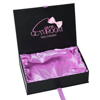 Boîte cadeau personnalisée noire créative en papier Boîtes à perruques Paquet Boîte d'emballage d'extension de tissage de faisceaux de cheveux pour robe pull-over à perruques