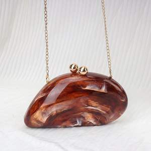 Borsa a Tracolla alla Moda con Guscio in Acrilico Effetto Marmo a Forma di Uovo Borsa da Sera a Scatola per <span class=keywords><strong>Donna</strong></span> Nuova <span class=keywords><strong>Pochette</strong></span> da <span class=keywords><strong>Donna</strong></span> - Product Image 2