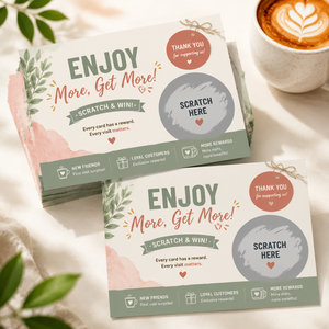 Tarjetas Promocionales Rasca y Gana Personalizadas, Impresión de Datos Variables de Alta Calidad, Tarjetas de Regalo para Agradecimiento - Product Image 2
