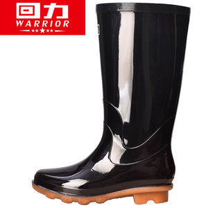 รองเท้าบูทกันฝนทรงสูงสำหรับผู้หญิง ยี่ห้อ Warrior สีดำ ทำจาก PVC กันลื่น เหมาะสำหรับงานก่อสร้าง - Product Image 5