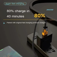 Câble plat tressé 4-en-1 PD 27W 65W à charge rapide en alliage de zinc USB Type-C pour téléphones Samsung et Huawei Type-C vers Type-C