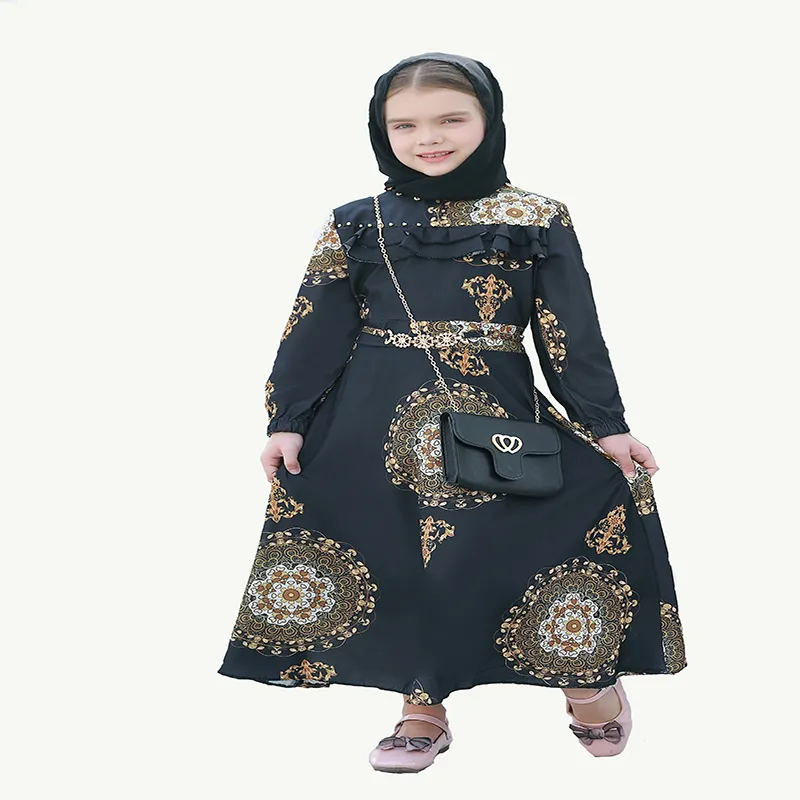 Abaya grosir kustom untuk wanita pakaian gadis Muslim panjang kasual 2022 produsen gaun wanita