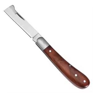 Couteau de greffage de poche d'extérieur en acier inoxydable 3CR13, outil de taille pour jardinage et bonsaï, couteau à lame fixe de qualité DIY, personnalisable OEM - Product Image 1
