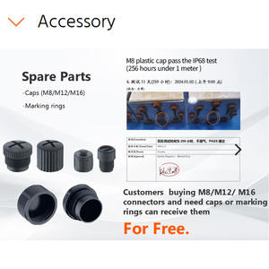 Connettore M12 per Montaggio su Pannello Codifica A 3/4/5/6/8/12 Pin IP67 Impermeabile Contatto Dorato 250V AC/DC Maschio per Montaggio Frontale/Posteriore - Product Image 4