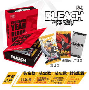 Venta caliente Anime japonés Bleach TCG tarjetas coleccionables mil años <span class=keywords><strong>juego</strong></span> de guerra de sangre mesa de <span class=keywords><strong>juego</strong></span> de cartas de <span class=keywords><strong>juego</strong></span> de mesa de refuerzo - Product Image 2