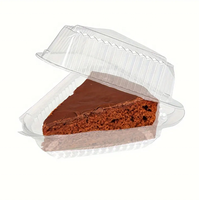 Boîte de rangement alimentaire jetable triangulaire personnalisée pour sandwichs, desserts, aliments, boîte alimentaire en plastique triangulaire pour tarte, transparente