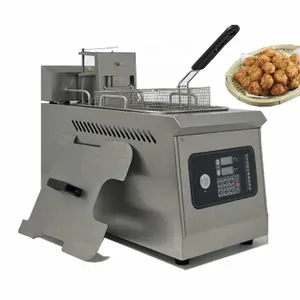 Meest Populaire Elektrische Automatische Lifting Olie Friteuse Friteuse Frites Frites Friet Frituur Machine Vis Bak Vetpot Met Kip Chop Aardappel