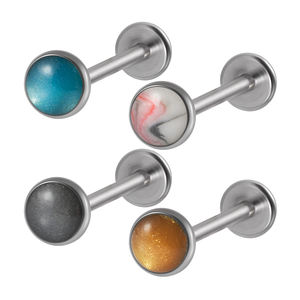 Acero inoxidable <span class=keywords><strong>Astral</strong></span> azul Threadless oreja lóbulo Labret labio anillos Push-In pendiente Trtagus Helix <span class=keywords><strong>cuerpo</strong></span> Piercing joyería al por mayor - Product Image 1