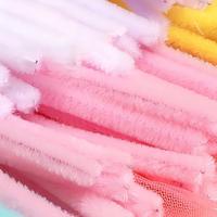 Bâtonnets de chenille de haute qualité pour loisirs créatifs, fils pelucheux, fournitures pour cadeaux, bricolage, couleurs pastel, tiges de chenille moelleuses