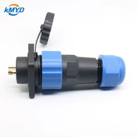 Connecteur en laiton étanche IP68 SD20 2-14 broches, montage sur panneau à bride, prise mâle et prise femelle pour équipement de conversion d'énergie