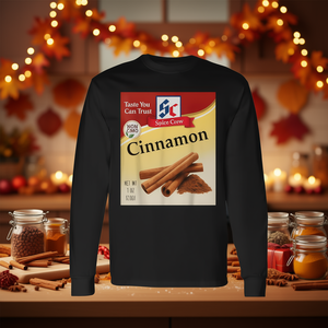 Camiseta de manga larga con estampado de condimentos de canela y especias navideñas - Product Image 3