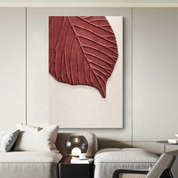 Personnalisé Moderne Simple Abstrait Oeuvre Peinture Suspendue Salon Sculpture Sur Bois Relief Coloré À La Main Décor Hôtel Mur Art