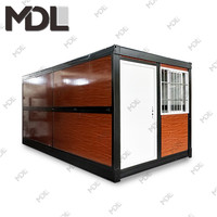 Vente en gros de maison de conteneur pliable de 20 pieds pliable à plat maison de 40 pieds de conteneur pliant