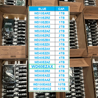 Disque dur pour ordinateur de bureau bleu 6 To, HDD WD60EZAX 3,5 pouces SATA3 6 Gb/s 5400 tr/min 256 Mo de cache CMR NCQ, adapté aux ordinateurs de bureau, au bureau et à la maison.