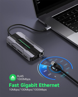 Hub USB-C Kecepatan Tinggi 13 Port Stasiun Docking Tipe-C Adaptor Multiport untuk Laptop Tablet Ponsel dengan Transfer Data