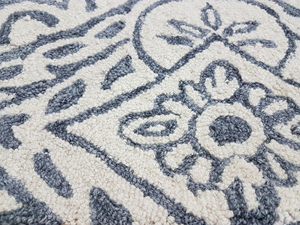 White <b>Grey</b> Neutral Durable Hand Tufted Wool Carpets Loop High Pile Hotel Corridor Lobby Area <b>Rugs</b> Premium Handmade Wholesale - Product Image 3