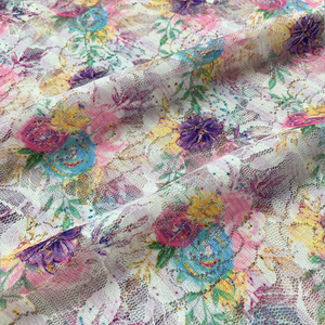 Tùy Chỉnh Ren Vải Chất Lượng Cao Hoa Thiết Kế 100% Polyester Dây Lưới Vải Ren Cho Phụ Nữ Đám Cưới - Product Image 4