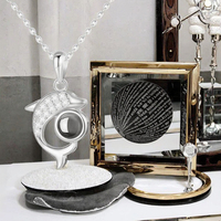 Collier pendentif en zircon en laiton personnalisé à la mode avec affichage de photos de caméra cachée pour femmes et hommes pour les fêtes et les mariages