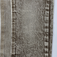 Tissu en denim brun 100 % coton 11,1 oz, tissé sergé lourd et rigide, non extensible, textile durable pour vêtements de travail et jeans