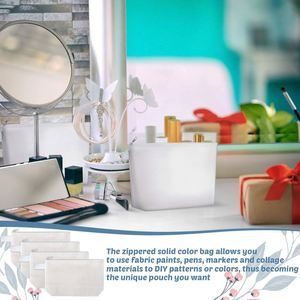 OEM Wholesale New Fashion Factory Customized Travel Toiletries and Cosmetics Storage White Cotton <b>Diy</b> <b>Kit</b> Bag - Product Image 3