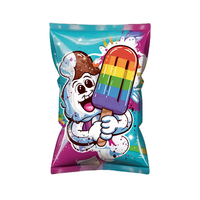 Sac en plastique mylar imprimé personnalisé pour crème glacée Popsicle Ice Pop Joint latéral arrière Pochette plate pour emballage alimentaire Joint à chaud