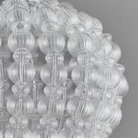 Nouvelle lumière moderne moderne pendentif argent lumières chrome rond LED cristal verre villa moderne suspension italie lustre