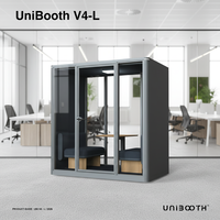 Cabinas de Privacidad Insonorizadas Multifuncionales y Duraderas UNIBOOTH, Diseño Moderno, Espacio de Trabajo Móvil, Apartamento, Comedor, Supermercado, Centro Comercial