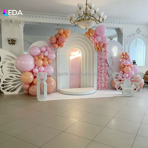 Panneau de décoration de toile de fond de mariage en PVC blanc 3D stéréoscopique personnalisable LEDA pour banquets de luxe - Product Image 5