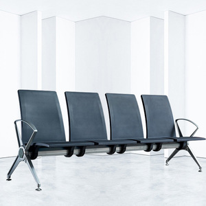 Sillas de espera Bao Xian, fila de 4 asientos, acero inoxidable con pasamanos para áreas públicas, aeropuertos, hospitales - Product Image 1