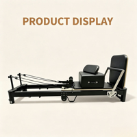 Reformer Pilates pliable en aluminium avec design de rangement compact, barre de pieds réglable sur 6 niveaux, accessoires Pilates complets pour la santé du corps