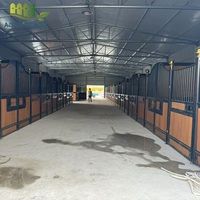 Unidad de caja de acero galvanizado con frentes estables para caballos de granja móviles duraderos con ventanas deslizantes y paneles inferiores estables a prueba de golpes