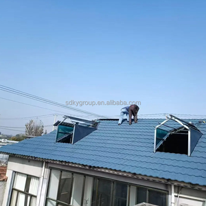 Tuile de toit en acier revêtu de pierre <span class=keywords><strong>anti</strong></span>-<span class=keywords><strong>mousse</strong></span> de la marque Kunya, surface autonettoyante pour la saison humide et pluvieuse, bungalow, garage, atelier - Product Image 4