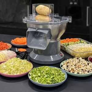 Commercial <b>Vegetable</b> <b>Cutter</b> Used Carrot Potato Cucumber Onion Cutting Machine for Slicing Fruit for Home Use and Bakeries - Product Image 6