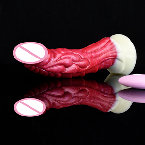 NNSX vibrierender gebogener Dildo mit Saugnapf Silikon mehrfarbig gerippt stimulieren Fernbedienung <span class=keywords><strong>Vibrator</strong></span> Anal Plug Sexspielzeug - Product Image 3