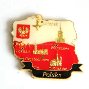 Wholesale Norway Poland Souvenir Zinc Alloy Enamel Bouquet Fridge Magnets Supplies Fridge Magnet