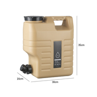 Seau à eau extérieur de 12 litres seau de stockage de boisson de Camping avec robinet voiture seau carré auto-conduite accessoire de voiture