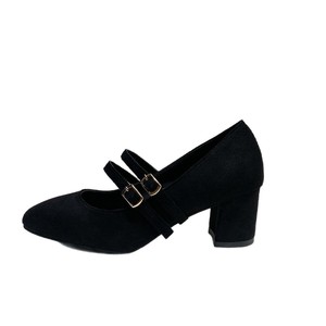 รองเท้าส้นเตี้ยหนังกลับสำหรับคนตัวเล็ก สไตล์ใหม่รับฤดูใบไม้ผลิ ดีไซน์เรียบหรู ปากตื้น รองเท้าผู้หญิงไซส์ใหญ่ - Product Image 5