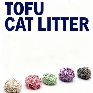 Bac à litière pour chat en tofu avec charbon actif, bois, amidon de maïs, jetable, sans blocage des toilettes - Product Image 1