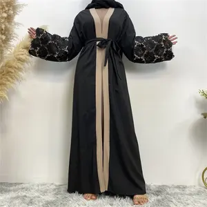 Toptan fiyat yaz Online kumaş pilili En Chine Turquie Burkha müslüman Abayas malzeme elbise Dubia son Abaya tasarımlar