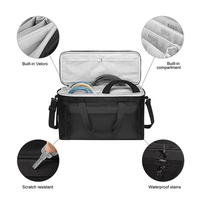 Grande Housse de Transport pour Câbles et Accessoires de Musique, Sac de Voyage Personnalisé pour Guitare avec Séparateurs Amovibles et Bandoulière Réglable