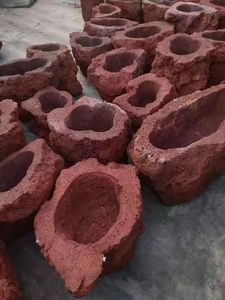 Macetas de <span class=keywords><strong>piedra</strong></span> de roca de Lava volcánica roja para jardín, paisajismo, flores, medianas para plantas - Product Image 2