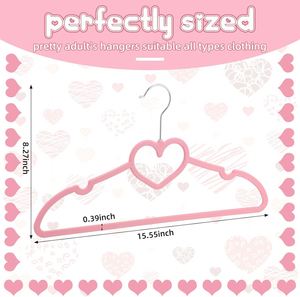 Perchas para Ropa de Niños Pequeños, de Terciopelo Rosa, Multifuncionales, Antideslizantes, con Ganchos de Acero Inoxidable, Diseño Delgado y Ligero con Estrellas - Product Image 2