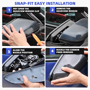 Copri Specchietto in Vera Fibra di Carbonio Durevole, Installazione a Clip, Compatibile con BMW G01, Protezione Specchietto Retrovisore - Product Image 5