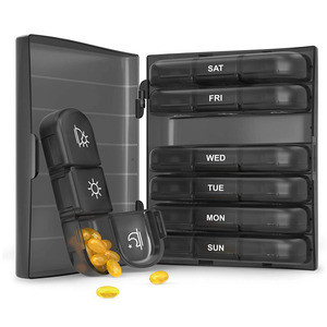 Winlike xách tay thêm lớn nhựa <span class=keywords><strong>Pill</strong></span> tổ chức hàng tuần và hàng tháng y học hộp lưu trữ 3 lần một ngày thuốc trường hợp - Product Image 6