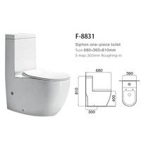 FANNISI Articles sanitaires de haute qualité pour salle de bain, WC monobloc en céramique de grande taille sans bride, en provenance du Moyen-Orient