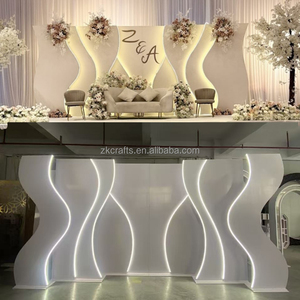 ZKAI White PVC 3D Layers Arch Gate Wedding Backdrop Stand, Ceremony Background Frame for Wedding Party <strong>Decoration</strong> - Product Image 5