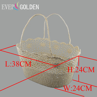 Sac fourre-tout promotionnel pour femme 38x24x24 cm, en corde de coton ajourée, crocheté et tressé, grand format, empilable, imperméable, pour courses