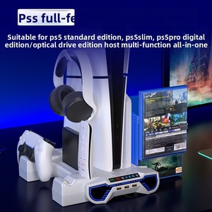 Base de Refrigeración para <span class=keywords><strong>PS5</strong></span> Pro/Slim con Luz RGB, Soporte para Auriculares y Almacenamiento para Disco Duro Externo - Product Image 2