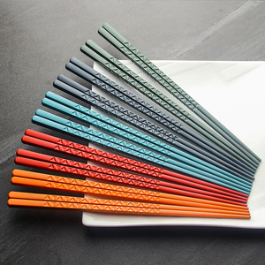 Palillos de fibra de vidrio personalizados, palillos japoneses para sushi, juego de palillos chinos reutilizables de colores - Product Image 4